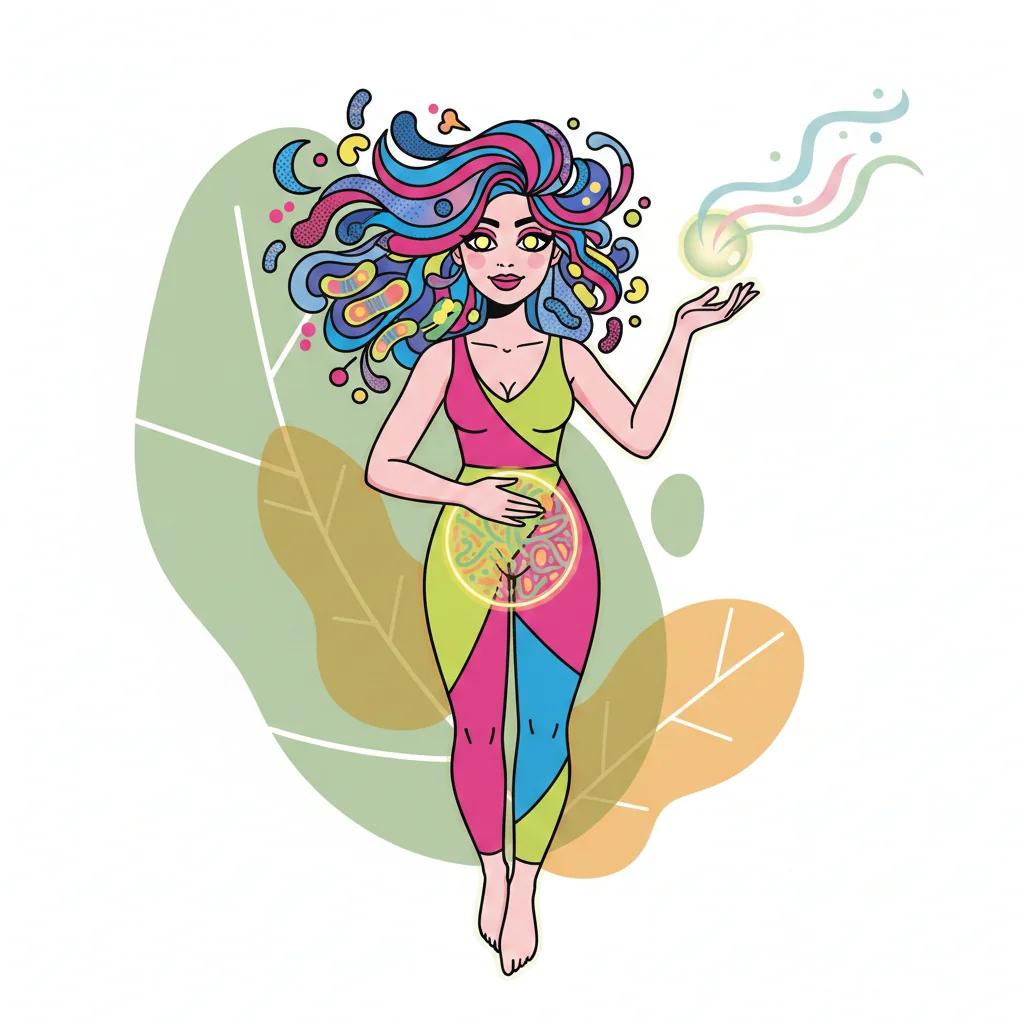 Woman feeling vibrant and energized, representing hormonal balance and gut health